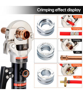 IBOSAD Herramienta de prensado de tubería hidráulica de accesorios de tubo de cobre con pinzas de prensado de prensado de